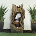 thumbnail image 3 of Alpine Corporation Open Tree Trunk Fountain with Cool White LED Lights, 3 of 3