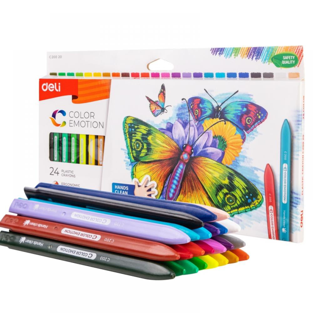 12/24 color crayon crayons for kids crayon haw wax kleurpotloden pencil box 