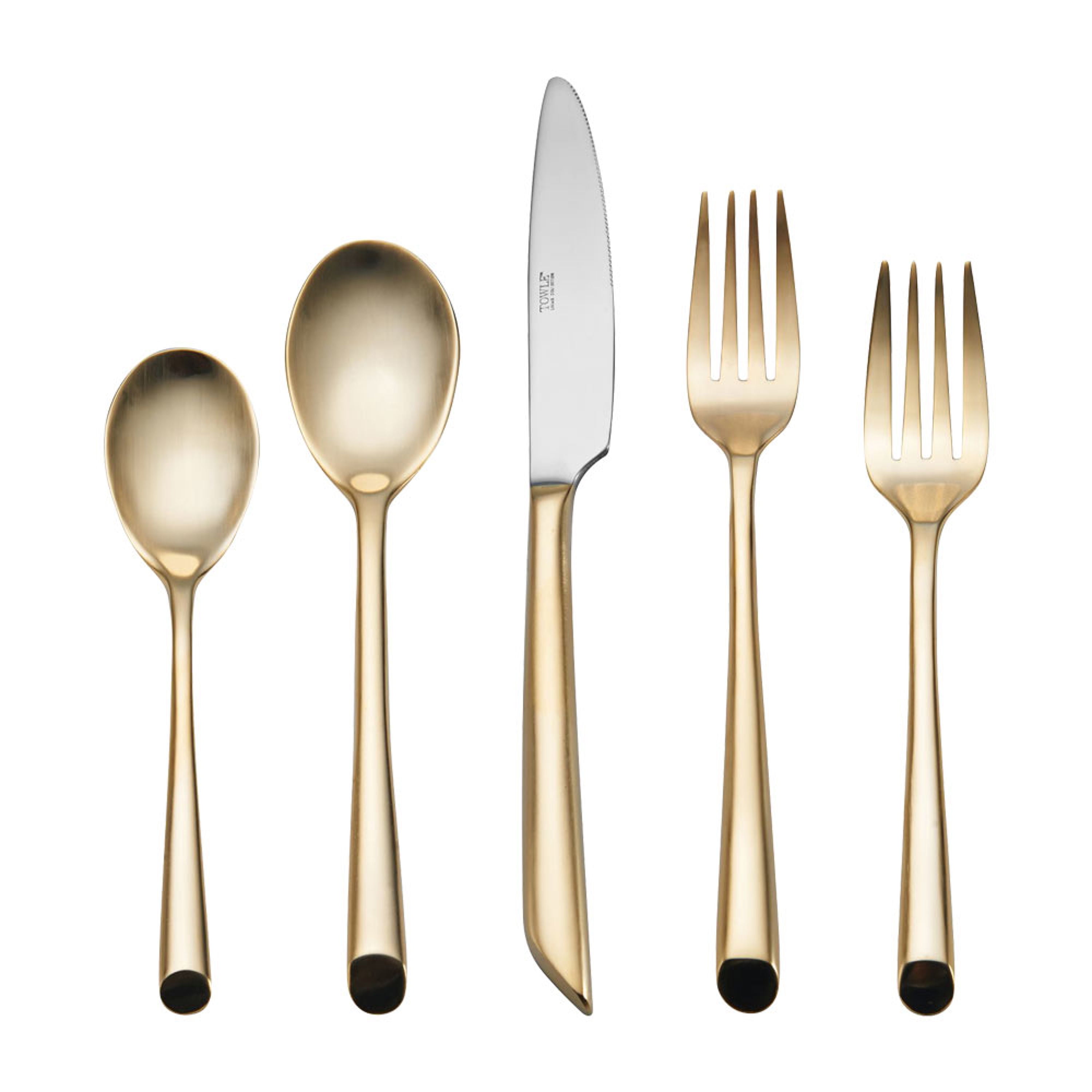 Towle Living Wave Satin Gold 20Piece Flatware Set, Service for 4