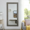 thumbnail image 3 of Home Imports Emporium Kathleen Deluxe Rustic Floor Mirror Vintage Oak, 3 of 6
