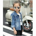 thumbnail image 3 of Peacolate Butterfly Embroidered Sequins Denim Jacket for Girls, Spring/Autumn, Ages 9-10 Years, 3 of 5