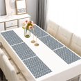 thumbnail image 2 of Blue and White Intricate Pattern Summer Placemats Table Placemats Set Of 6-Linen Kitchen Washable Placemats Table Mats 11.8"x17.7" Non-Slip Heat Resistant, 2 of 5