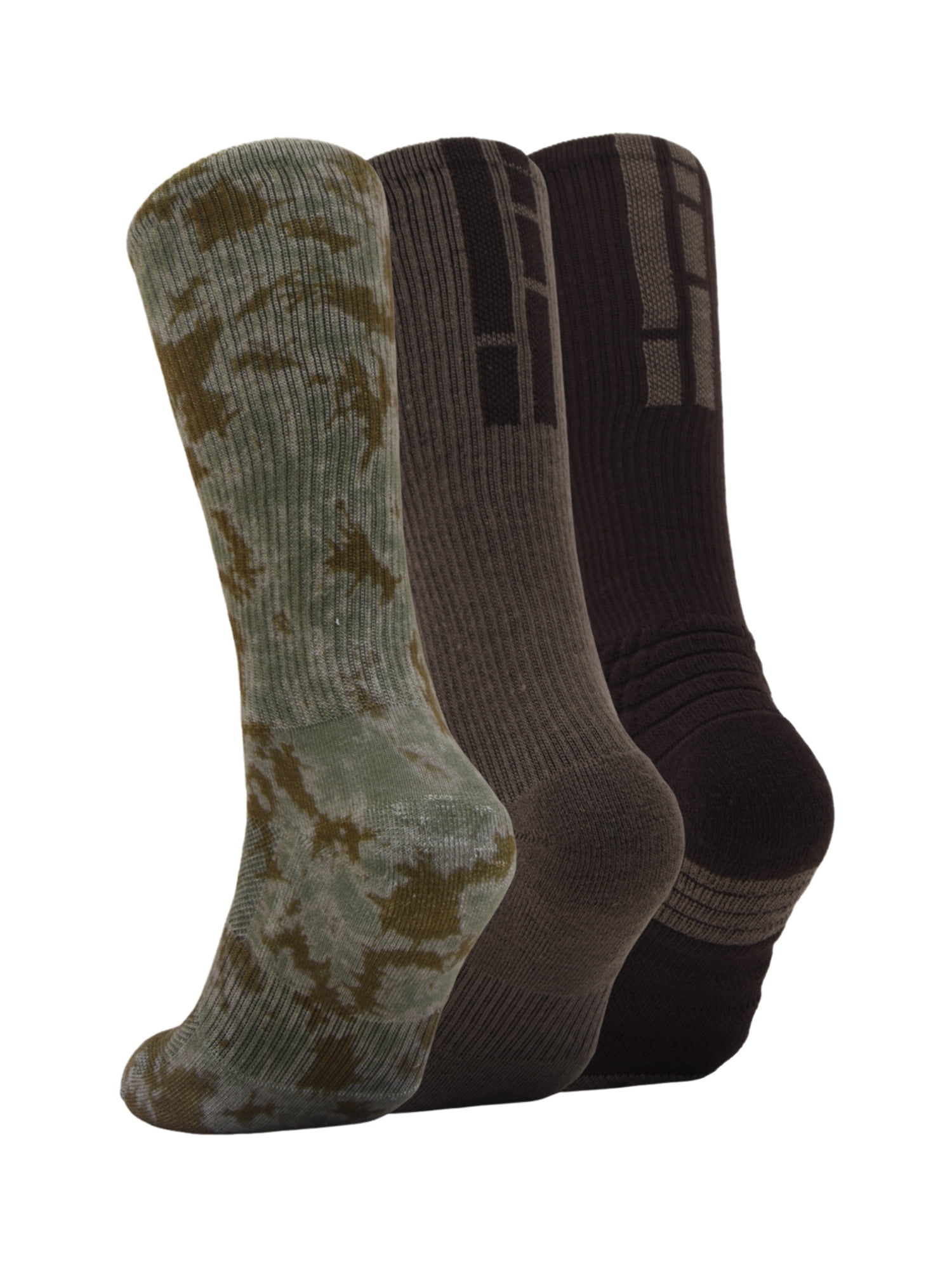 Athletic Works Printed Crew Socks Boys 3-Pack Shoe Size S (4-8.5) - L (3-9)