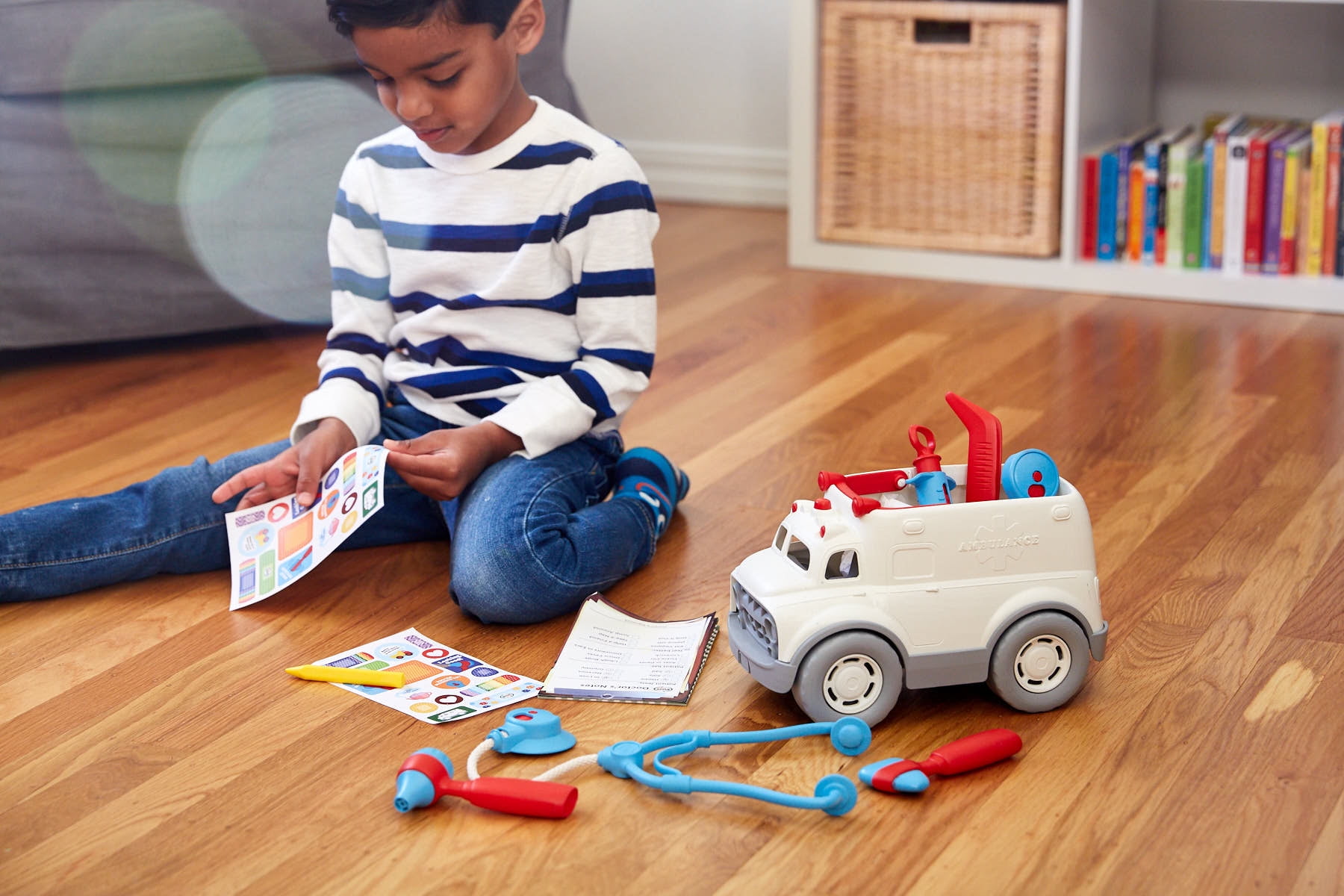 green toys ambulance & doctor's kit
