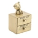thumbnail image 4 of Caja de dientes de metal con forma de oso, bonita caja de almacenamiento con 2 cajones para el crecimiento de los niños, colección de joyas de regalo conmemorativo (pátina verde), 4 of 5