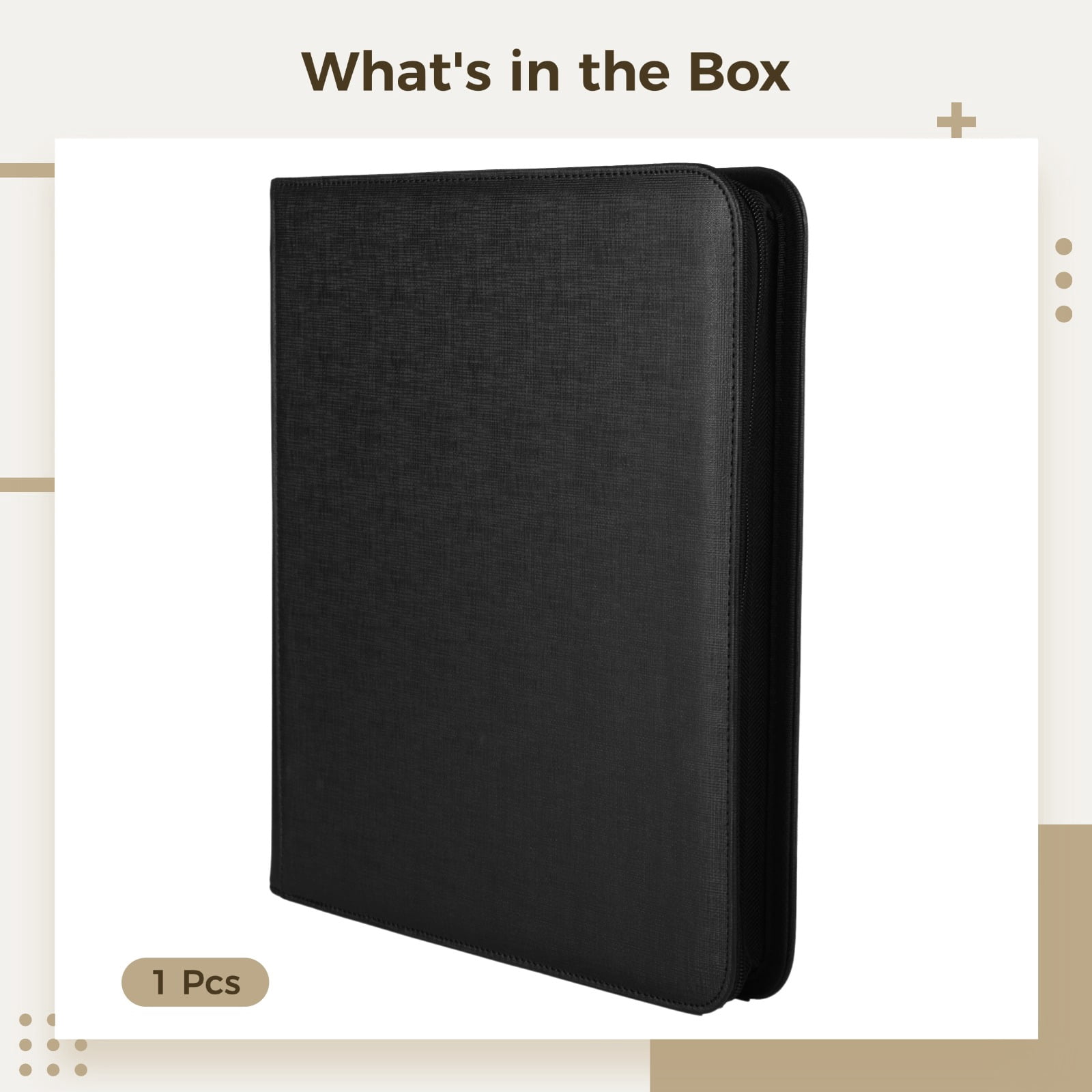 TCG Binder 12 Pocket, Trading Card Binder Side Loading, Card Holder Binder for 480 Cards, Quality PU Leather, Compatible with Various Card Games