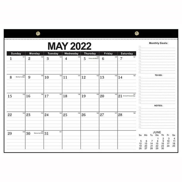 Calendrier mural 2022 planificateur mensuel simple avec mémo de calendrier  calendrier suspendu à décoller janvier 2022 - 