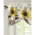 thumbnail image 2 of Vintage Flowers Butterflies Sunflower Window Curtain Kitchen Cabinet Coffee Tie-Up Valance Curtain Rod Pocket Short Curtain, 2 of 6