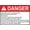 Warning Sign 4, variant on ANSI Danger Nitrogen with Symbol Gas Line Safety Warning Metal Tin Sign 12 x 8 Inches - Indoor Outdoor Industrial, Lab, Nitrogen Asphyxiation Risk