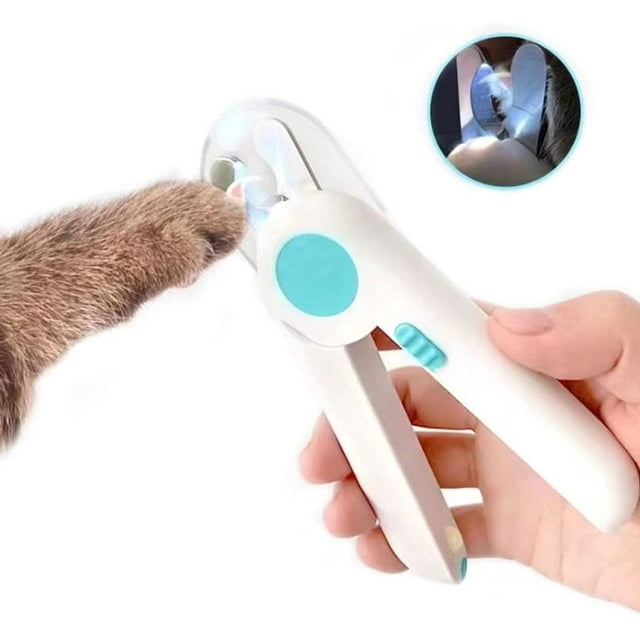 Cortaúñas y cortaúñas para perros y gatos, con iluminación LED, protección contra sobrecortes, lima de uñas adecuada para perros y gatos pequeños JAMW Sencillez