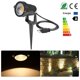 thumbnail image 3 of Wosthever Luz LED COB para jardín, 5W, lámpara de césped con pinchos para exteriores, decoración de bombillas de luz nocturna, focos de Iluminación y accesorios Blanco cálido/Espiga, 3 of 5