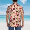 thumbnail image 4 of Teaboi gold Skull Guitar record for Men's Short Sleeve Hawaiian Shirt, Button Down Shirt for Beach Vacation,X-Large, 4 of 7