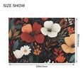 thumbnail image 4 of Yayeee Bath Rug for Bathroom Floor Non Slip Contour Fluffy Soft Absorbent Mat, 20"x24", Red Flowers Pattern, 4 of 7