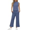 thumbnail image 3 of Conjunto de dos piezas SAMPEEL para mujer, pantalones anchos casuales S, 3 of 6