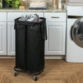 thumbnail image 3 of Household Essentials Rolling Laundry Hamper, Black, 3 of 9