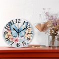 thumbnail image 2 of Butterflies Flowers Leaves 10 inch Wall Clocks Non Ticking Easy to Read Battery Decorative for Home Bathroom Kitchen Bedroom Living Room, 2 of 8