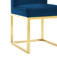 thumbnail image 4 of TOV Furniture Haute Navy Velvet Dining Chair with Gold Base, 4 of 6