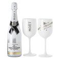 thumbnail image 1 of 1 pieza de copa de vino de plástico para fiesta, champán blanco, Moet, 1 of 4