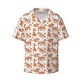 thumbnail image 2 of Lsque Beautiful Fox1 print Men's Cuban Collar Short Sleeve Shirt Summer Beachwear Casual Button Down Fashionable Vacation Leisure Shirt-Medium, 2 of 7