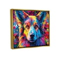 thumbnail image 4 of Stupell Industries Dog with Vivid Paint Splash Animals & Insects Painting Gold Floater Framed Canvas Art Print Wall Art, 21 x 17, 4 of 10