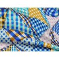thumbnail image 5 of oneOone Rayon Medium Blue Fabric Check Patchwork Fabric For Sewing Printed Craft Fabric By The Yard 56 Inch Wide, 5 of 5