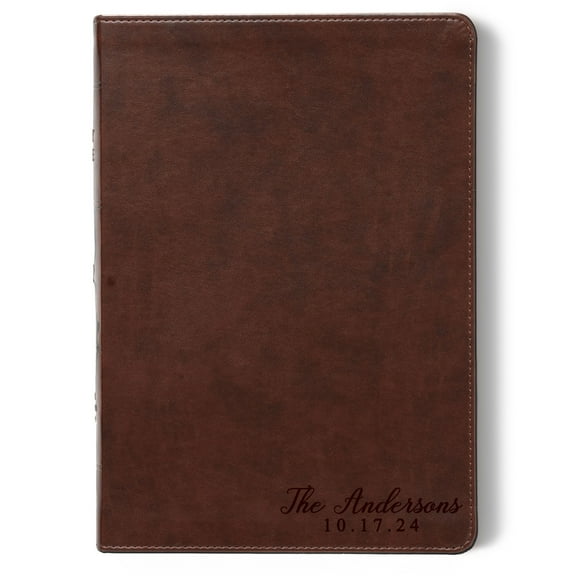 Personalized Family Bible, Custom Engraved ESV Family Wide-Margin Reference Bible, Wedding Gifts, Christian Gifts, Family Bible for Wedding