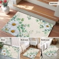 thumbnail image 5 of Entryway Rug 2'x3', Spring Floral Small Rug for Kitchen Bathroom Door Mat Indoor Entrance, Daisy Eucalyptus Leaves Watercolor Rustic Non-Slip Area Rugs Floor Mats Carpet Front Door Rugs, 5 of 8