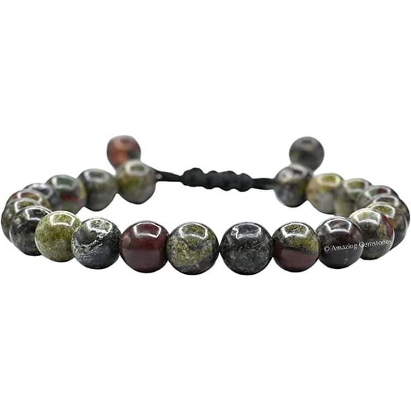 Amazing Gemstone Dragon Bloodstone Crystal Bracelet Adjustable