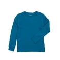 thumbnail image 2 of Leveret Kids Long Sleeve Cotton T-Shirt Teal Blue 14 Year, 2 of 2