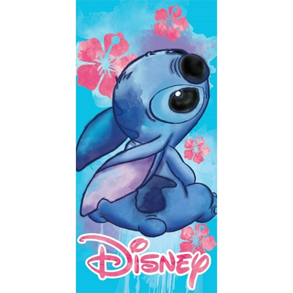 Disney Floral Stitch Beach Towel