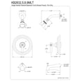 thumbnail image 2 of Kingston Brass KB2638MLT Tub and Shower Trim Only, Brushed Nickel, 2 of 2