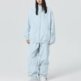 thumbnail image 2 of TrendVibe365 Ski Suit Women Winter Windproof Single Double Skateboarding Skiwear Warm Fashionable Skiwear Clothes Set Blue XL, 2 of 3