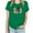 Army Green, variant on ICHUANYI Mardi Gras Women's Tops Stylish Crewneck Print Short Sleeve T-shirt Casual Loose Shirts Cloth New Trending