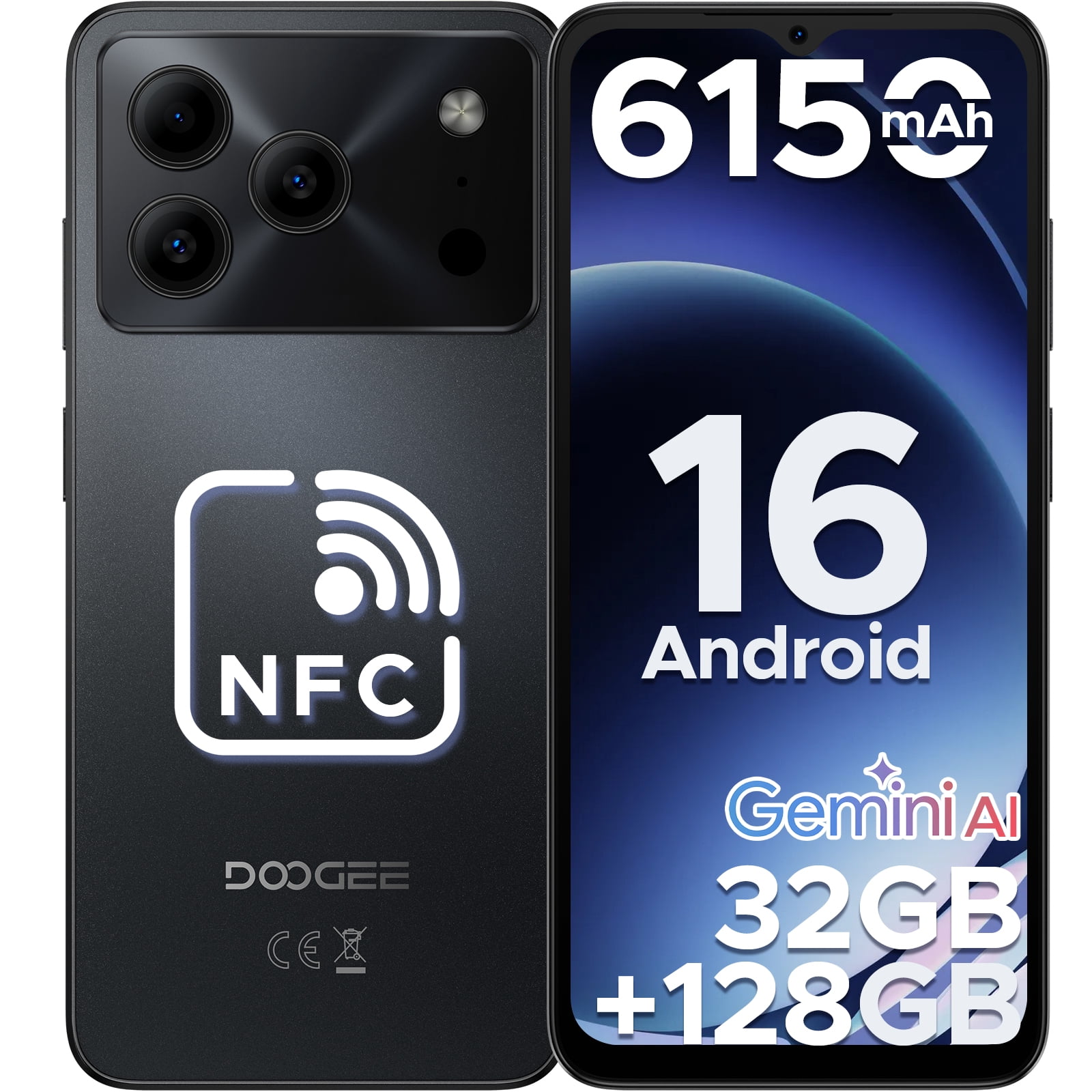 Blackview Shark 6 Unlocked Android Phones 5G (2025), Android 15