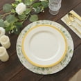 Efavormart 6 Pack White Green Disposable Serving Trays with Eucalyptus ...