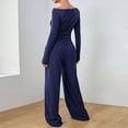 thumbnail image 2 of Yokua Two-piece women's long-sleeved travel suit, comfortable home wear, loose pants, casual sports suit, 2 of 7