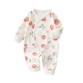 thumbnail image 2 of Ynynloco Kimono Tie Long Sleeve Soft One Piece, 100% Organic Cotton Baby Clothes for Girls & Boys, Preemie, Newborn & Infant, 2 of 7