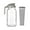 64 Oz Gray with Filter, variant on Novelinks Glass Pitcher with Gray Lid,64 Oz Wide Mouth Mason Jar Pitcher with Pour Spout Handle for Lemonade, Cold Brew Coffee, Ice Beverage, Iced Juice,Sun Tea, Fruit Drinks ,1 Pack