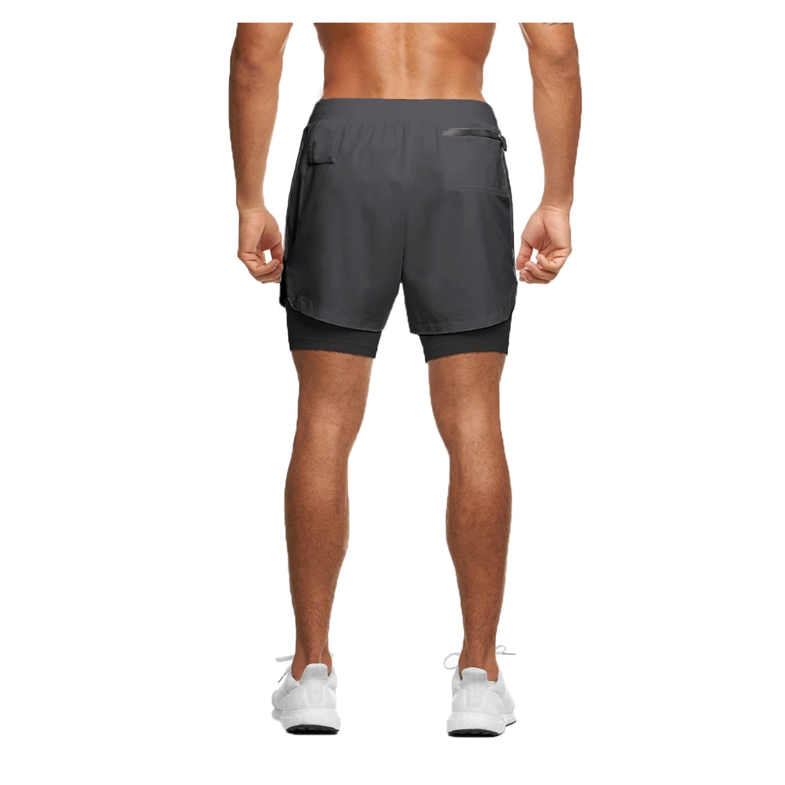 Men's 2 in 1 Workout Running Shorts Casual Quick Dry Lightweight ...