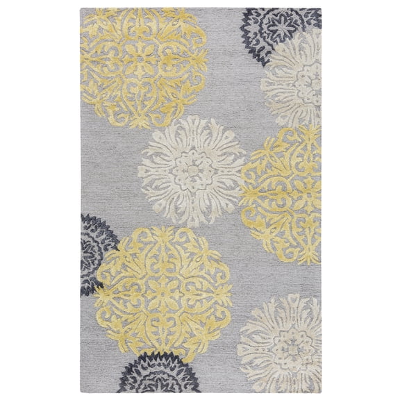 Rizzy Rugs Eden Harbor Area Rug EH8639 Yellow Petals Floral 3' x 5' Rectangle
