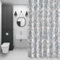 thumbnail image 4 of Pastoral Flowers Shower Curtain for Bathroom Decor, Light Blue Flower Vintage Linen Texture Waterproof Fabric Shower Curtain, 72"x84" Set with 12 Hooks, 4 of 9