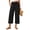 5557-Black, variant on Linen Capri Pants Summer Wide Leg Pants for Women Casual Palazzo Khaki Womens Pant with Pocket L
