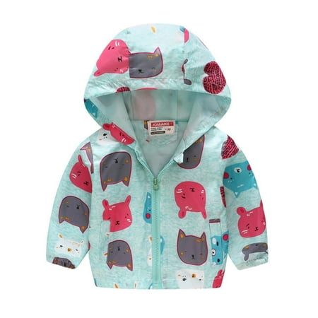 

Qufokar Baby Patchwork Jacket Coat With Hood for Girls Toddler Kids Baby Boys Girls Cartoon Rainbow Camouflage Zip Windproof Jacket Hooded Trench Lightweight Kids Coats Windbreaker Casual Ou