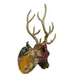 thumbnail image 2 of Saltoro Sherpi Fabric Forest Stag Head Wall Decor with Distinct Pattern, Multicolor, 2 of 4