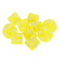 thumbnail image 1 of 10 Uds Dados de 10 Lados D10 Sunnimix Dados poliédricos Para Juego de Mazmorras y Dragones amarillo, 1 of 7