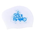 thumbnail image 3 of 2 gorros de natación de silicona elástica para niña negro DYNWAVEMX Gorras de piscina, 3 of 8