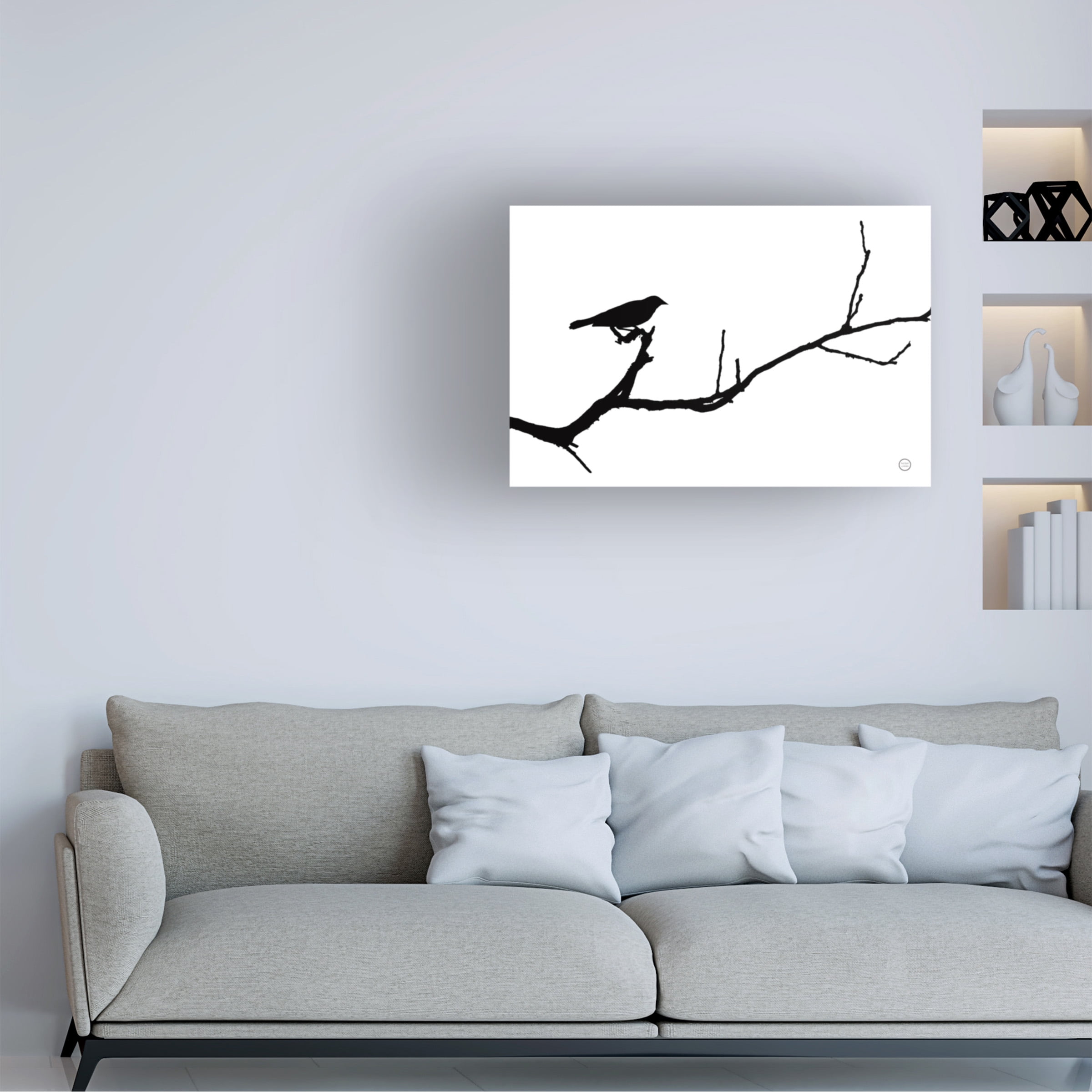 Nathan Larson 'Bird Silhouette' Canvas Art