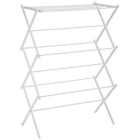 Amazon Basics Foldable Laundry Rack for Air Drying Clothing - 41.8" x 29.5" x 14.5", White (B00H7P1GPO)