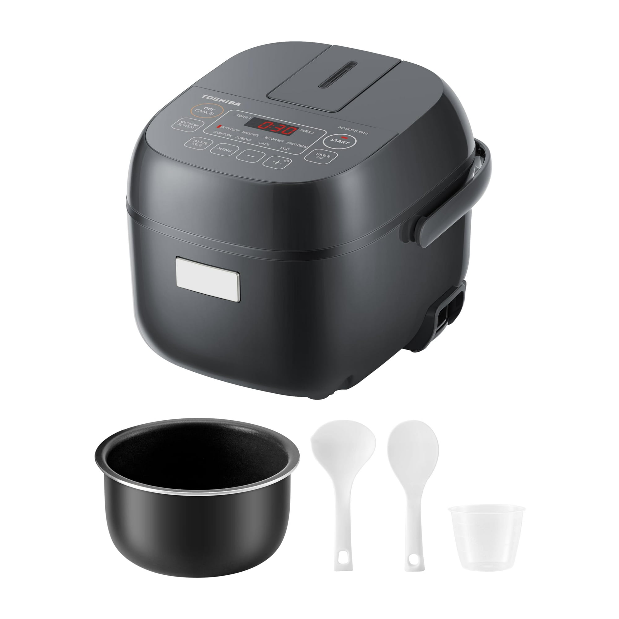 Toshiba Rice Cooker Small 3-Cup Uncooked- Lcd Display With