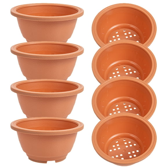 8 Pcs Plastic Plant Pots Planter Plants Planters for Indoor